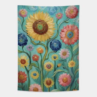 Blooms of Brilliance: A Tribute to Van Gogh's Sunflowers Tapestry