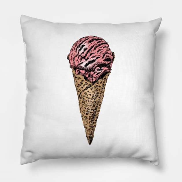 Ice Cream Print Pillow by rachelsfinelines