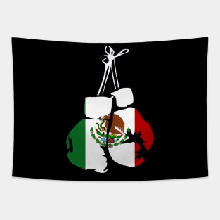 Mexico boxing gloves with Mexican flag for boxer Tapestry