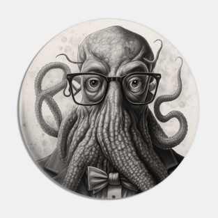 Portrait of Gentleman Cthulhu Pin