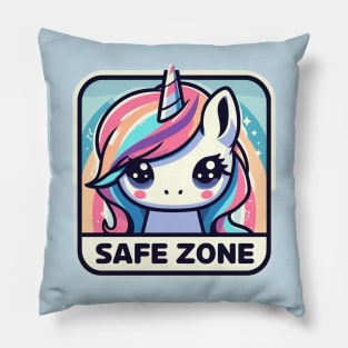 Cute unicorn safe zone Pillow