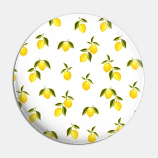 Citrus Lemon Fruit Pattern Pin