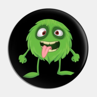 Halloween Trick Or Treat Cute Little Green Monster Pin