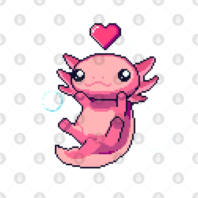 Cute Axolotl Pixel art by DubPixel