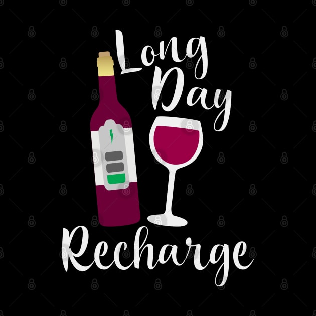 Long Day Recharge Red Wine by Rosemarie Guieb Designs