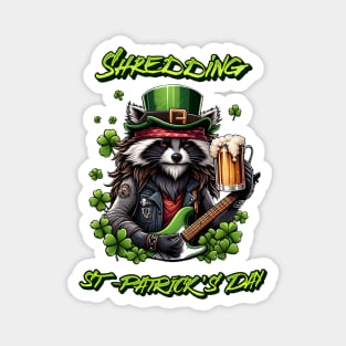 St-Patrick's Day cool Racoon shredder design Magnet