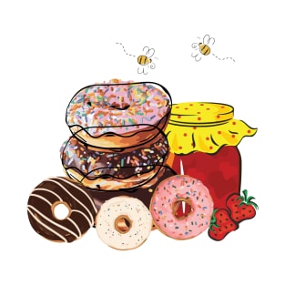 Nuts for Donuts & Yummy Honey | Food T-Shirt