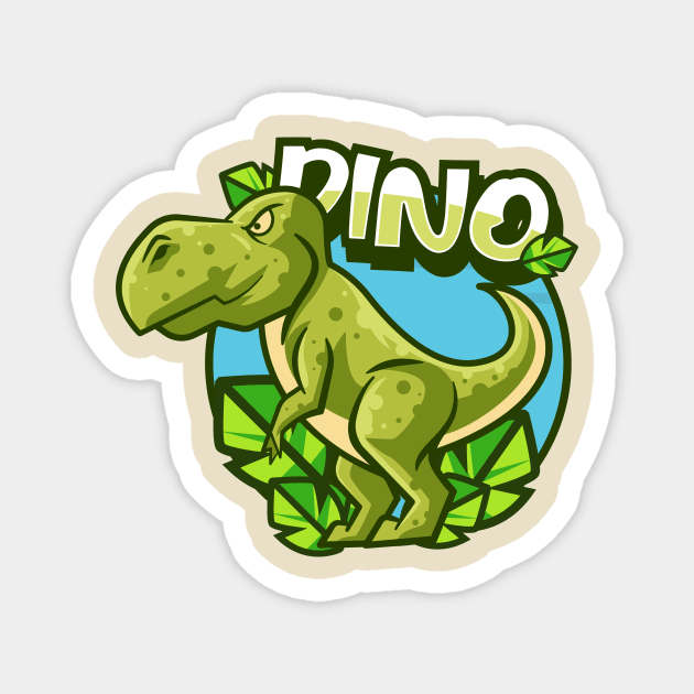 Cute Dino Magnet by Harrisaputra