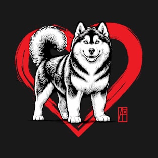 I Love My Siberian Husky - I Love my dog - Durable dog T-Shirt