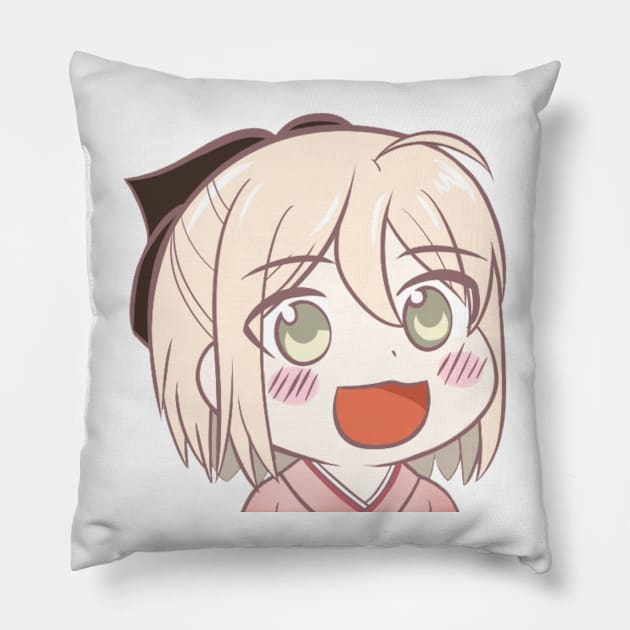 Sakura Saber OHAYOU! Pillow by MemeShark
