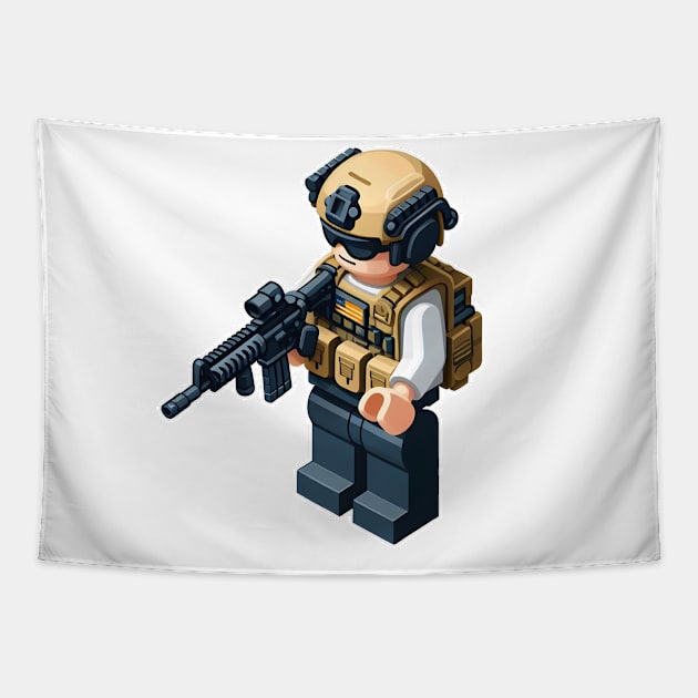 Tactical LEGO Tapestry by Rawlifegraphic