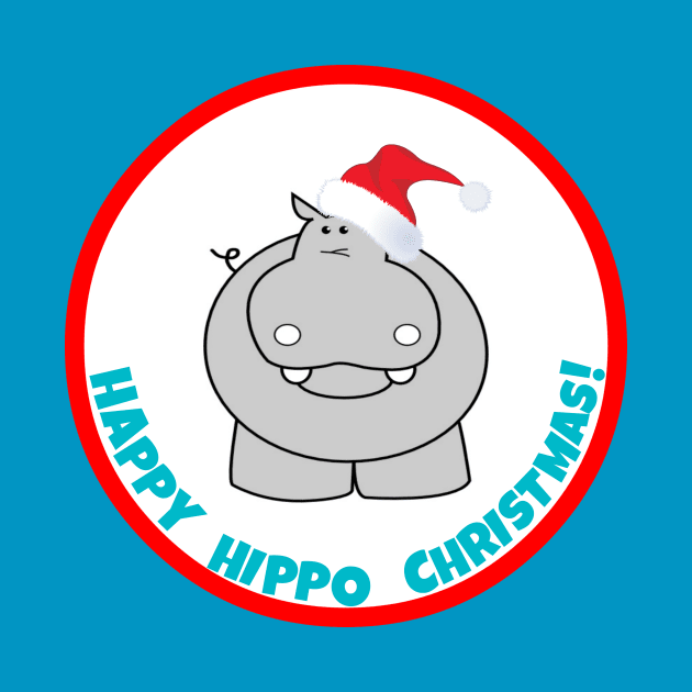 Happy Hippo Christmas by TheDaintyTaurus