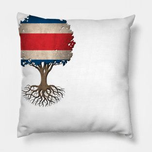 Tree of Life with Costa Rican Flag Pillow
