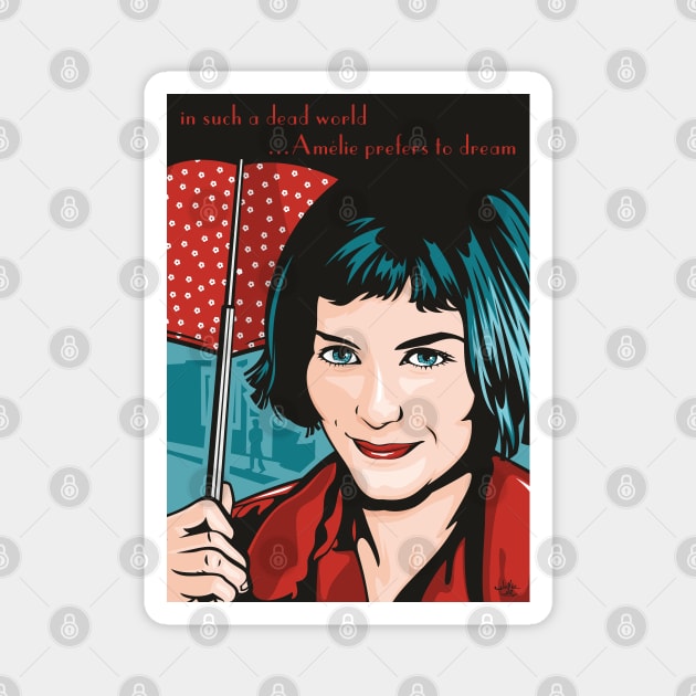 Amelie Magnet by Jamie Lee Art