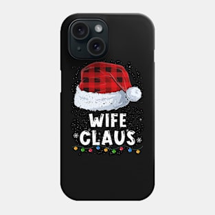 Wife Claus Red Plaid Christmas Santa Family Matching Pajama Phone Case