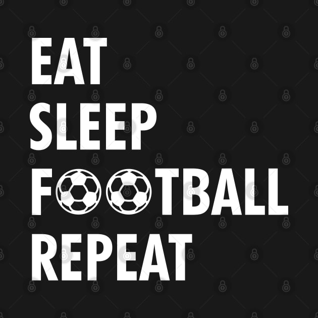 Eat Sleep Football Repeat by Footscore