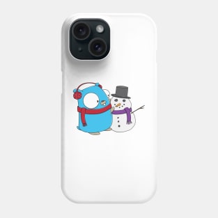 Gopher and Snowman Phone Case