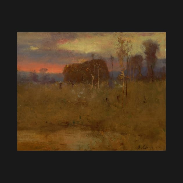 Afterglow on the Meadow by George Inness by Classic Art Stall