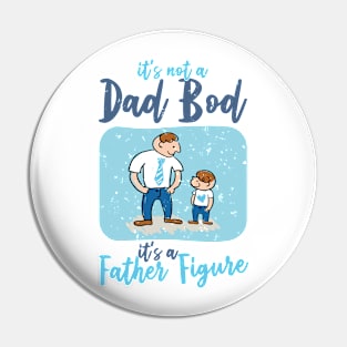 Dad Bod | Dim Gray And Blue Text Funny Dad Pin