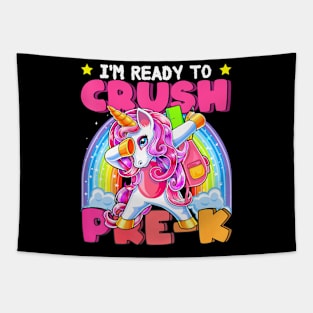 Crush Pre K Dabbing Unicorn Back To School Girls Tapestry