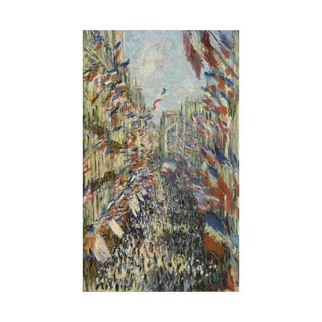 The Rue Montorgueil in Paris. Celebration of June 30, 1878 by Classic Art Stall