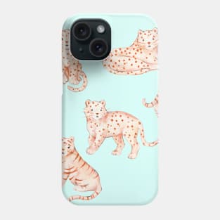 Cute Cheetah Leopard Tiger Watercolor Phone Case