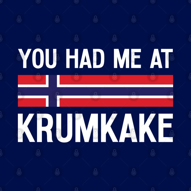 Funny Norwegian Flag Christmas Cookie Had Me at Krumkake by Huhnerdieb Apparel