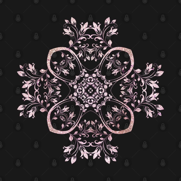 Pink rose gold mandala by CreaKat