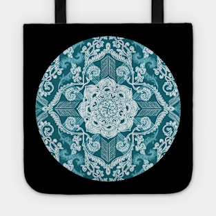 Centered Lace - Teal Tote