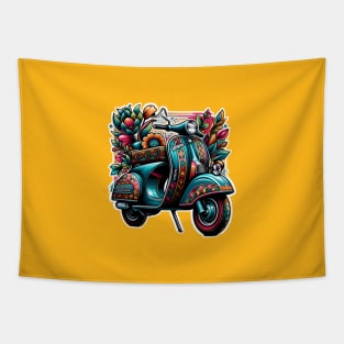 Colorful Scooter Tapestry
