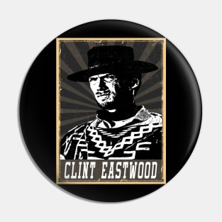 80s Style Clint Eastwood Pin