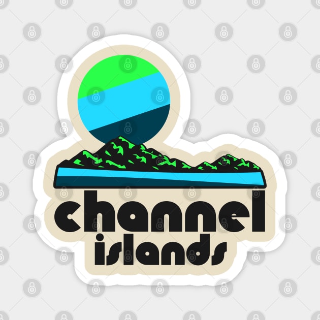 Retro Channel Islands ))(( Tourist Souvenir National Park Design Magnet by darklordpug