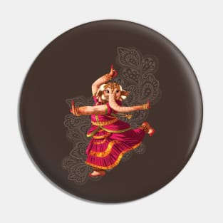 Indian elephant dancer on magenta background Pin