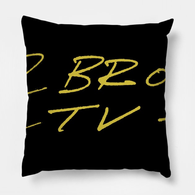 Handwritten Font (GOLD) Pillow by Twobrostv