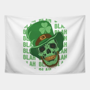 Skull Saint Patrick Day Shirt Happy St Patty's Day. Tapestry