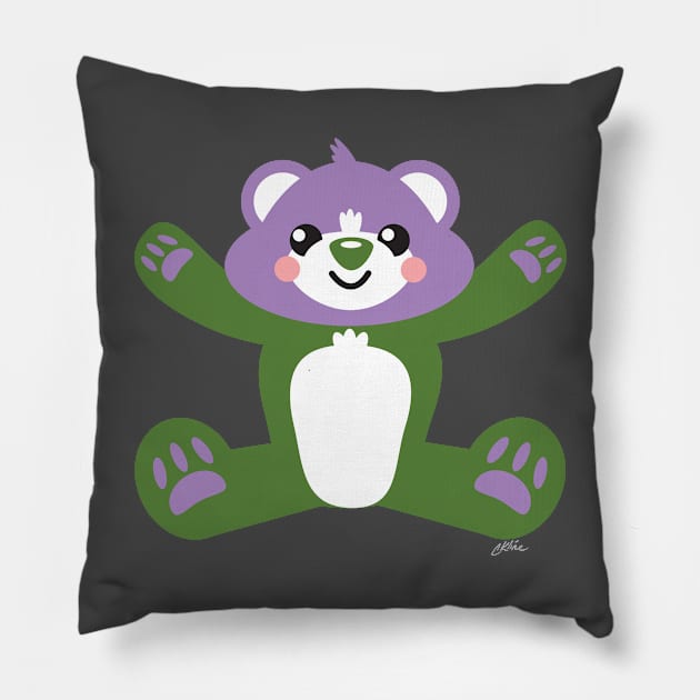 Genderqueer Pride Teddy Bear Pillow by CKline