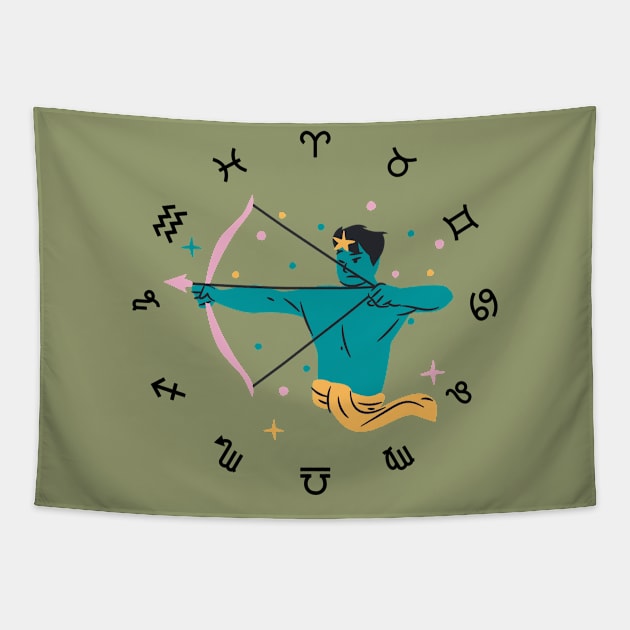 Sagittarius Signs Are Bad Ass Tapestry by Natalie C. Designs 