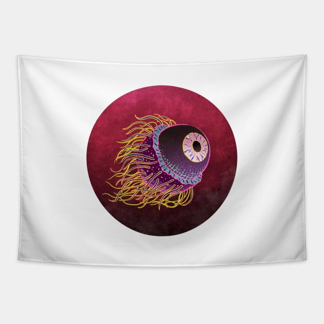 Jelly Eye (red) Tapestry by Antoine Doré