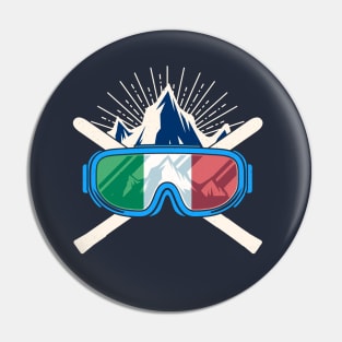 Ski Italia Italy Skiing Italiano Italian Pin