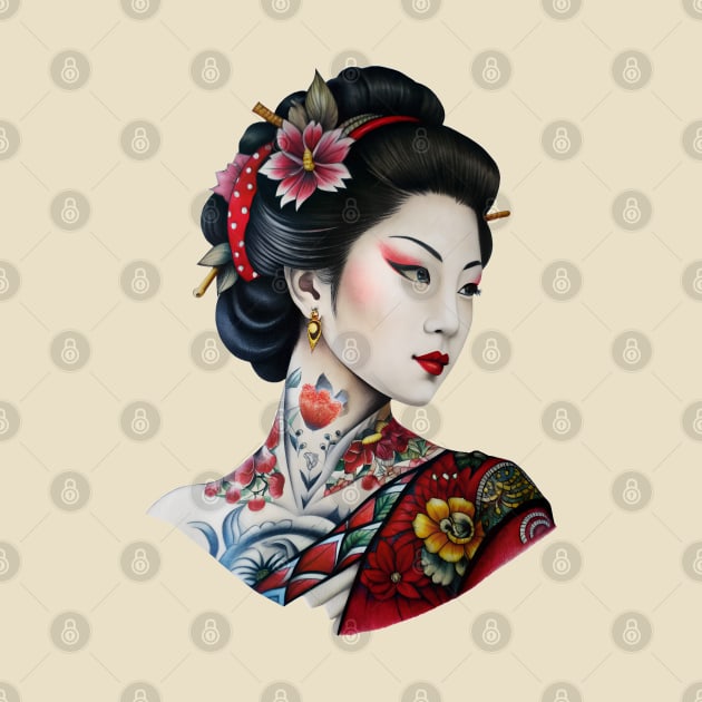 Japanese Geisha Tattoo by Ravenglow