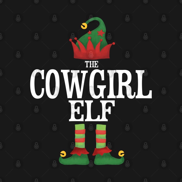 Cowgirl Elf Matching Family Group Christmas Party Pajamas by uglygiftideas