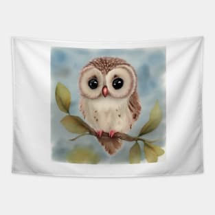 Cute Owl Art 1 Tapestry