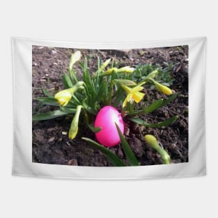 Easter egg in the flowerbed Tapestry