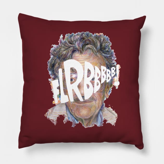 Kurt Vonnegut Portrait Pillow by karlfrey