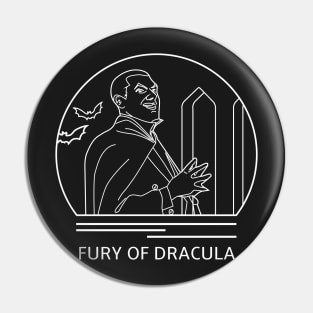 Fury of Dracula Minimalist Line Drawing - Board Game Inspired Graphic - Tabletop Gaming  - BGG Pin