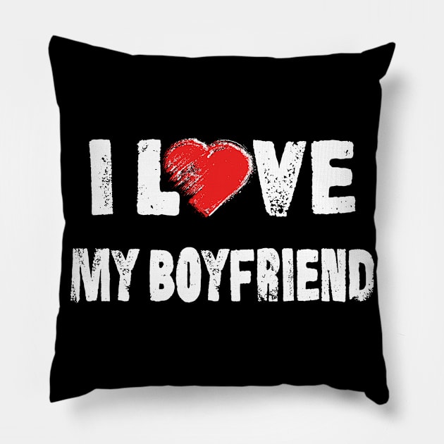 I Love my Boyfriend Pillow by adik