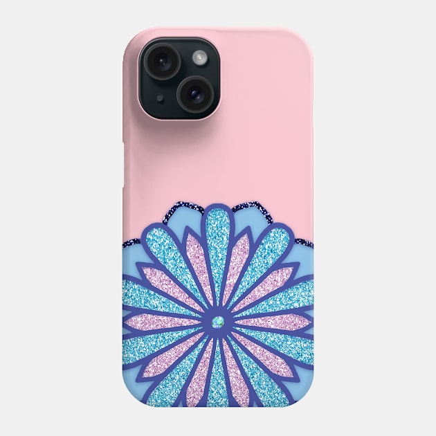 Blue flower mandala art Phone Case by Hafsa_Aly