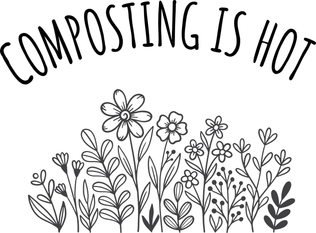 Composting is Hot Kids T-Shirt by e s p y