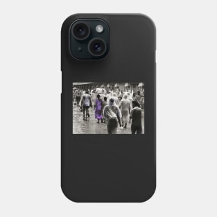 India Monsoon Rain in Purple Phone Case