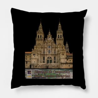 Buen Camino Peregrino Santiago Compostela Way Scallop Arrow Cathedral Pillow